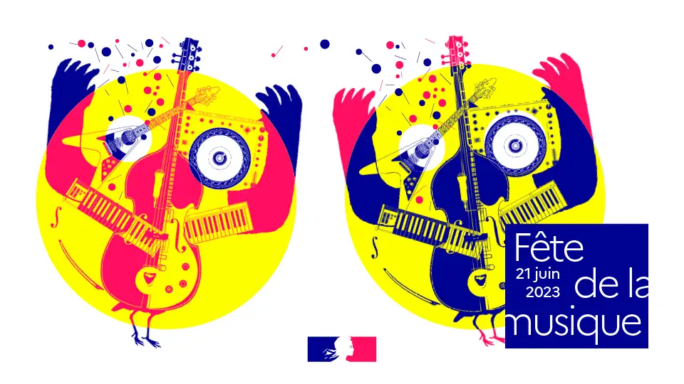 fête de la musique 2023- bannière affichage officiel du ministère de la Culture.