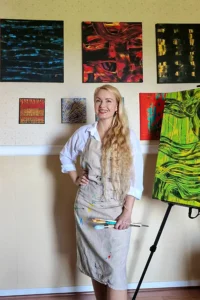 A contemporary Abstract Artist, The charming Anastassia Doro-infos spectacles- infos spectacles loisirs