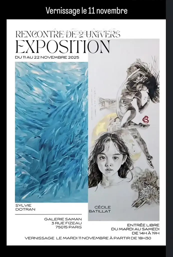 Exposition à la Galerie Saman, Paris 15e, affiche