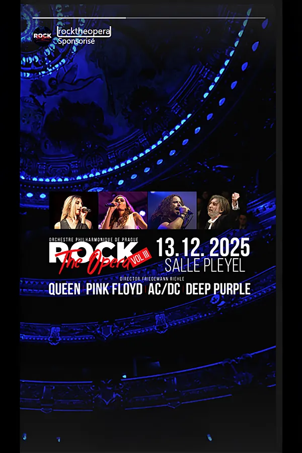 Accueil Rock The Opéra, 2025, affiche, Salle Pleyel, Paris, infos spectacles