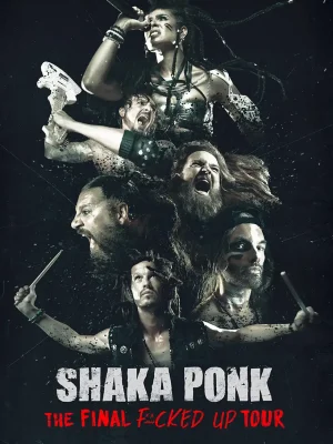 Shaka Ponk 2023-2024-La dernière Tournée-Le Groupe Français arête en 2024 Affiche de la tournée.